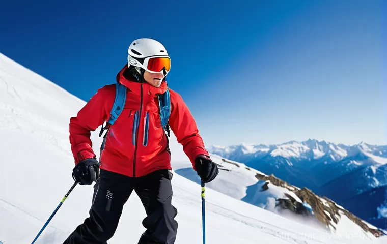 고기능성 방한 장갑 TOP 5 - Image Prompt 1: High-Performance Ski Gloves in the Mountains**